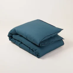 Housse D'édredon CARLINA Pétrole Et Bourdon Noir