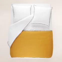 Housse D'édredon CARLINA Ocre Et Bourdon Noir 10 Housse D'édredon CARLINA Ocre Et Bourdon Noir -Décoration & meubles pour la maison housse d edredon CARLINA 006501 J18G 5