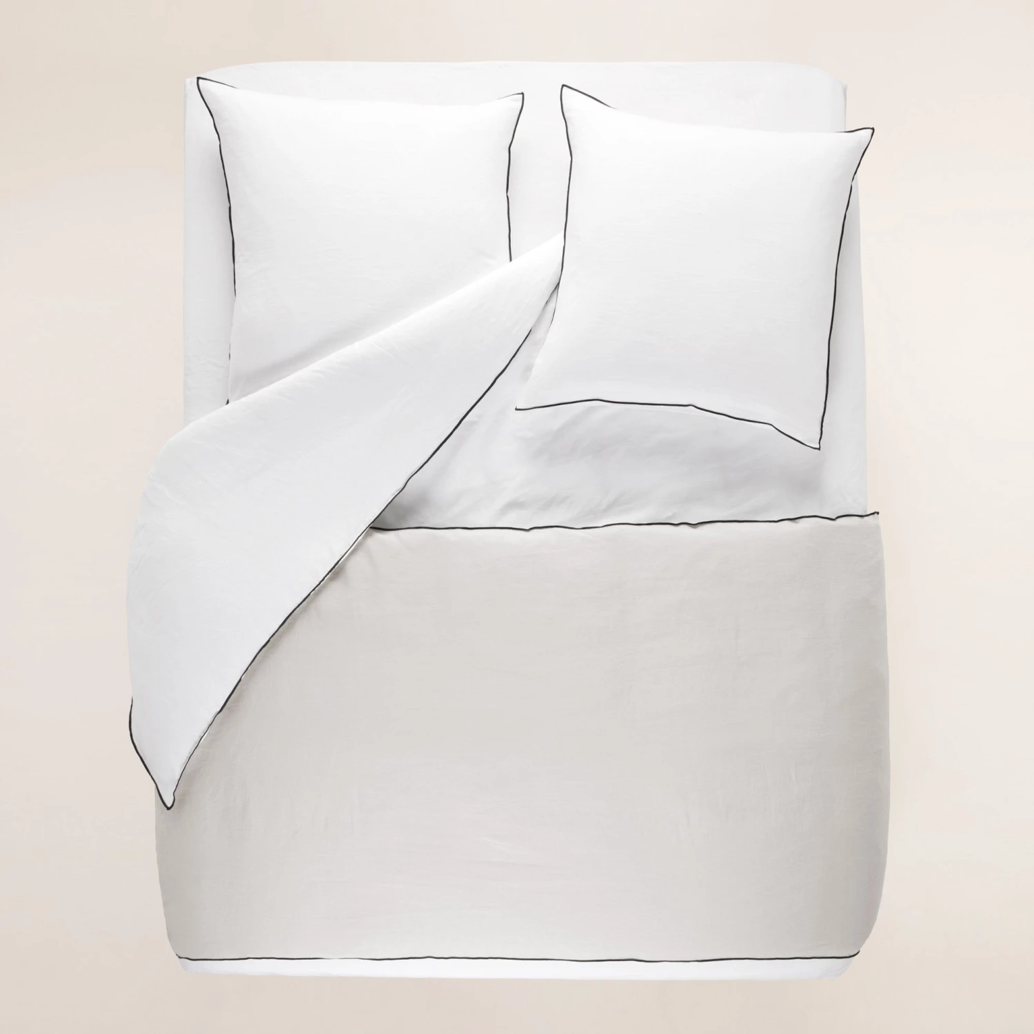 Housse D'édredon CARLINA Calcaire Et Bourdon Noir 5 Housse D'édredon CARLINA Calcaire Et Bourdon Noir – Image 5