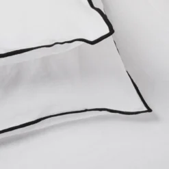 Housse D'édredon CARLINA Blanc Pur Et Bourdon Noir 14 Housse D'édredon CARLINA Blanc Pur Et Bourdon Noir -Décoration & meubles pour la maison housse d edredon CARLINA 006501 WG 7