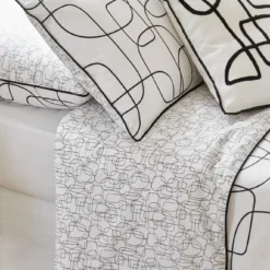 Housse De Couette ARIANA Blanc Et Noir -Décoration & meubles pour la maison housse de couette ARIANA 007592 WG 2