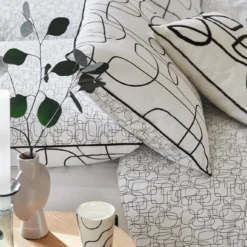 Housse De Couette ARIANA Blanc Et Noir -Décoration & meubles pour la maison housse de couette ARIANA 007592 WG 3