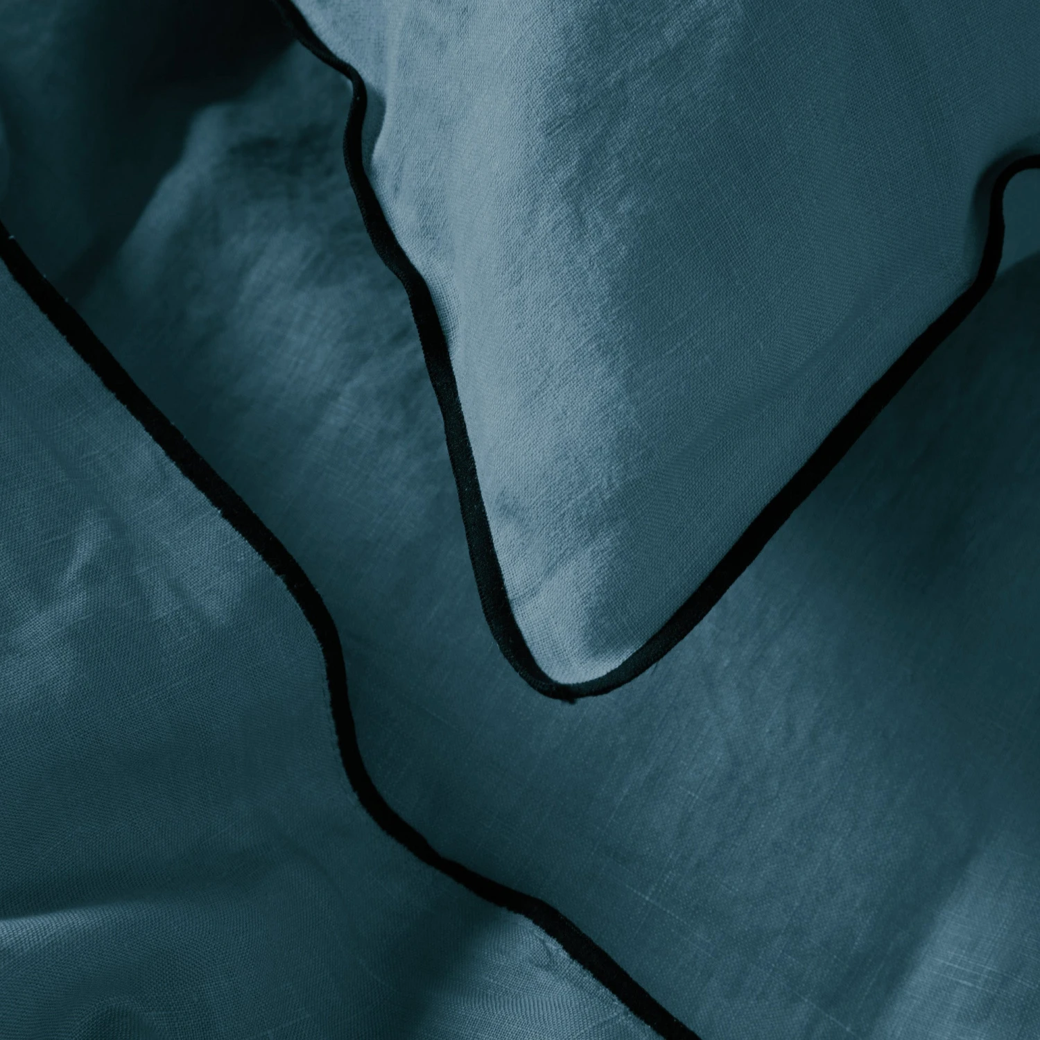 Housse De Couette CARLINA Pétrole Et Bourdon Noir 2 Housse De Couette CARLINA Pétrole Et Bourdon Noir – Image 2