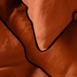 Housse De Couette CARLINA Terracotta Et Bourdon Noir 18 Housse De Couette CARLINA Terracotta Et Bourdon Noir -Décoration & meubles pour la maison housse de couette CARLINA 005724 M9G 7