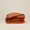 Housse De Couette CARLINA Terracotta Et Bourdon Noir