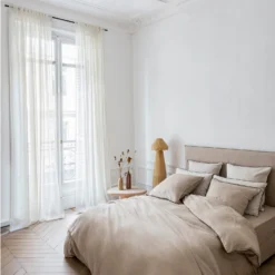 Housse De Couette CARLINA Ficelle Et Bourdon Noir -Décoration & meubles pour la maison housse de couette CARLINA 005724 N3G 1