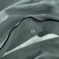 Housse De Couette CARLINA Vert De Gris Et Bourdon Noir 10 Housse De Couette CARLINA Vert De Gris Et Bourdon Noir -Décoration & meubles pour la maison housse de couette CARLINA 005724 V4G 6