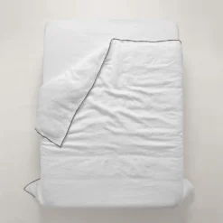 Housse De Couette CARLINA Blanc Pur Et Bourdon Noir -Décoration & meubles pour la maison housse de couette CARLINA 005724 WG 5