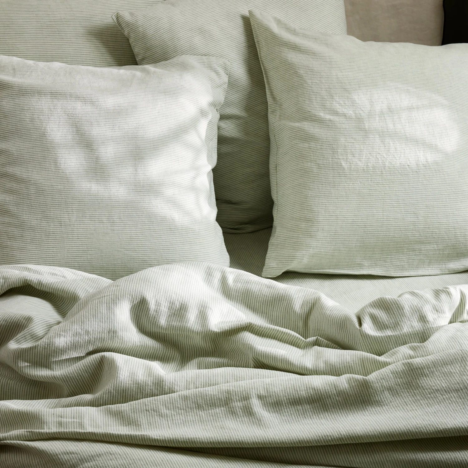 Housse De Couette FINEA Ivoire Et Vert De Gris 4 Housse De Couette FINEA Ivoire Et Vert De Gris – Image 4