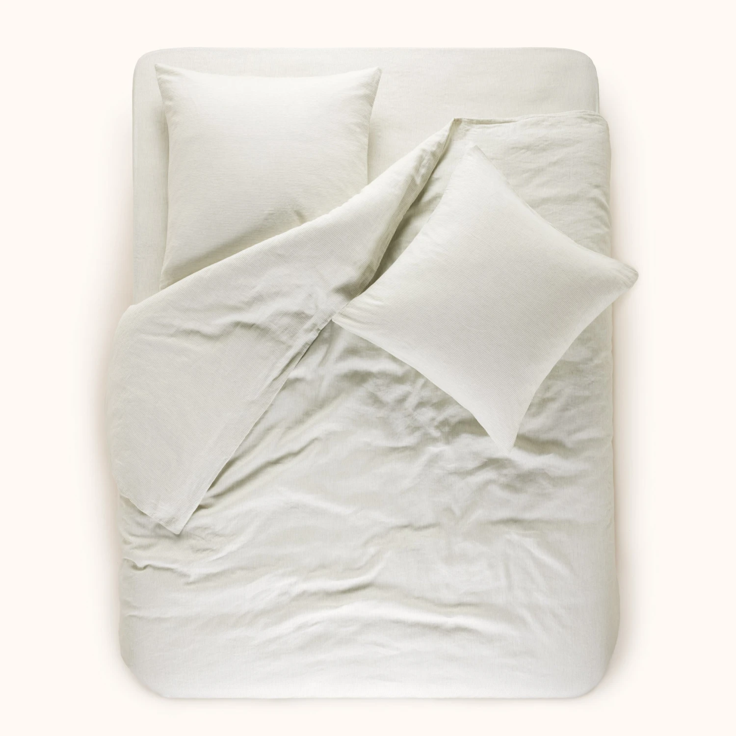 Housse De Couette FINEA Ivoire Et Vert De Gris 7 Housse De Couette FINEA Ivoire Et Vert De Gris – Image 7