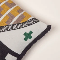 Housse De Coussin AIYANA Naturel Et Cobalt -Décoration & meubles pour la maison housse de coussin AIYANA 008441 NB CM 5