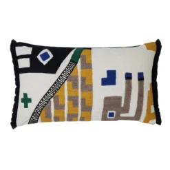 Housse De Coussin AIYANA Naturel Et Cobalt -Décoration & meubles pour la maison housse de coussin AIYANA 008441 NB CM packshot