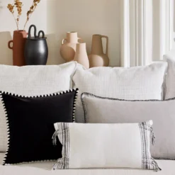 Housse De Coussin ANJALI Carbone -Décoration & meubles pour la maison housse de coussin ANJALI 007866 G9 C1 2