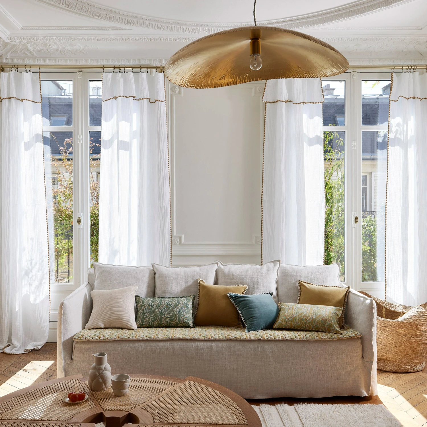 Housse De Coussin ANJALI Céladon Et Naturel 9 Housse De Coussin ANJALI Céladon Et Naturel – Image 9