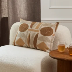 Housse De Coussin ANOKI Beige Et Brun