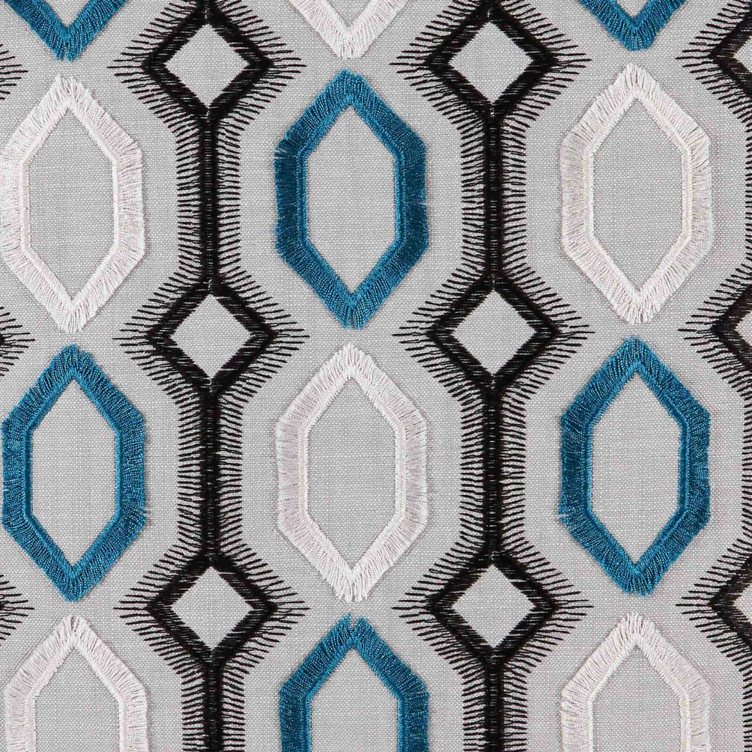 Housse De Coussin BARTOLO Gris Et Bleu Lagon 2 Housse De Coussin BARTOLO Gris Et Bleu Lagon – Image 2