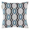 Housse De Coussin BARTOLO Gris Et Bleu Lagon