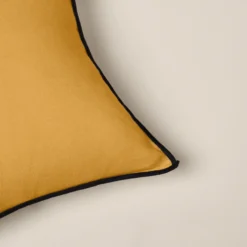Housse De Coussin CARLINA Ocre Et Bourdon Noir -Décoration & meubles pour la maison housse de coussin CARLINA 006407 J18G C4 5