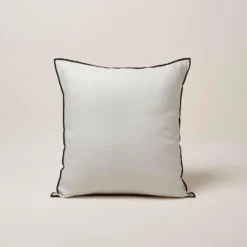 Housse De Coussin CARLINA Calcaire Et Bourdon Noir -Décoration & meubles pour la maison housse de coussin CARLINA 006407 N2G C1 4