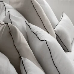 Housse De Coussin CARLINA Calcaire Et Bourdon Noir -Décoration & meubles pour la maison housse de coussin CARLINA 006407 N2G C1 9