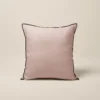 Housse De Coussin CARLINA Rose Poudré Et Bourdon Noir