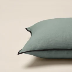 Housse De Coussin CARLINA Vert De Gris Et Bourdon Noir -Décoration & meubles pour la maison housse de coussin CARLINA 006407 V4G C1 6