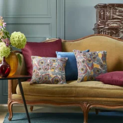 Housse De Coussin CASTIGLIONE Pétrole Et Taupe -Décoration & meubles pour la maison housse de coussin CASTIGLIONE 000606 BV C1 10