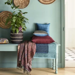 Housse De Coussin CASTIGLIONE Pétrole Et Taupe -Décoration & meubles pour la maison housse de coussin CASTIGLIONE 000606 BV C1 9