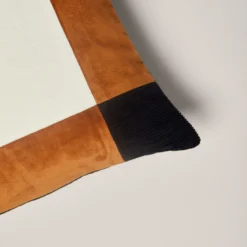 Housse De Coussin DAMIAN Ivoire Caramel Et Marine -Décoration & meubles pour la maison housse de coussin DAMIAN 007681 NZ2 C4 5