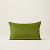 Housse De Coussin DARIO Olivine Et Bourdon Noir