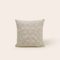 Housse De Coussin EREBUS Ivoire Et Grisé