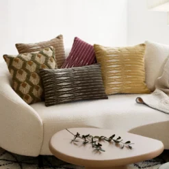 Housse De Coussin ESRA Jaune Ocre -Décoration & meubles pour la maison housse de coussin ESRA 008882 J18 C1 2