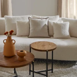 Housse De Coussin GHABY Naturel Et Bourdon En Dégradé -Décoration & meubles pour la maison housse de coussin GHABY 008905 N3 C1 1