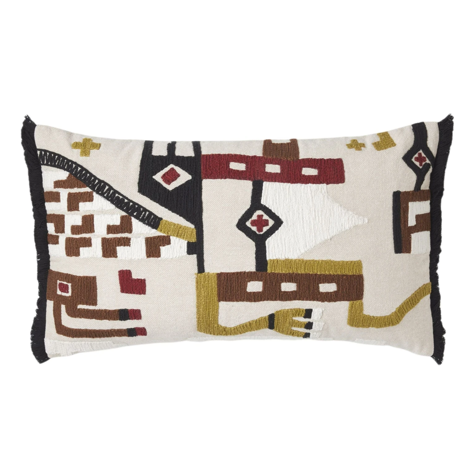 Housse De Coussin HAZCAS Naturel Et Sangria 9 Housse De Coussin HAZCAS Naturel Et Sangria – Image 9