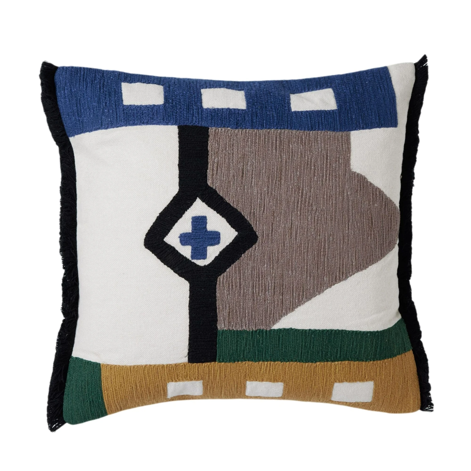 Housse De Coussin JALISCO Naturel Et Cobalt 8 Housse De Coussin JALISCO Naturel Et Cobalt – Image 8