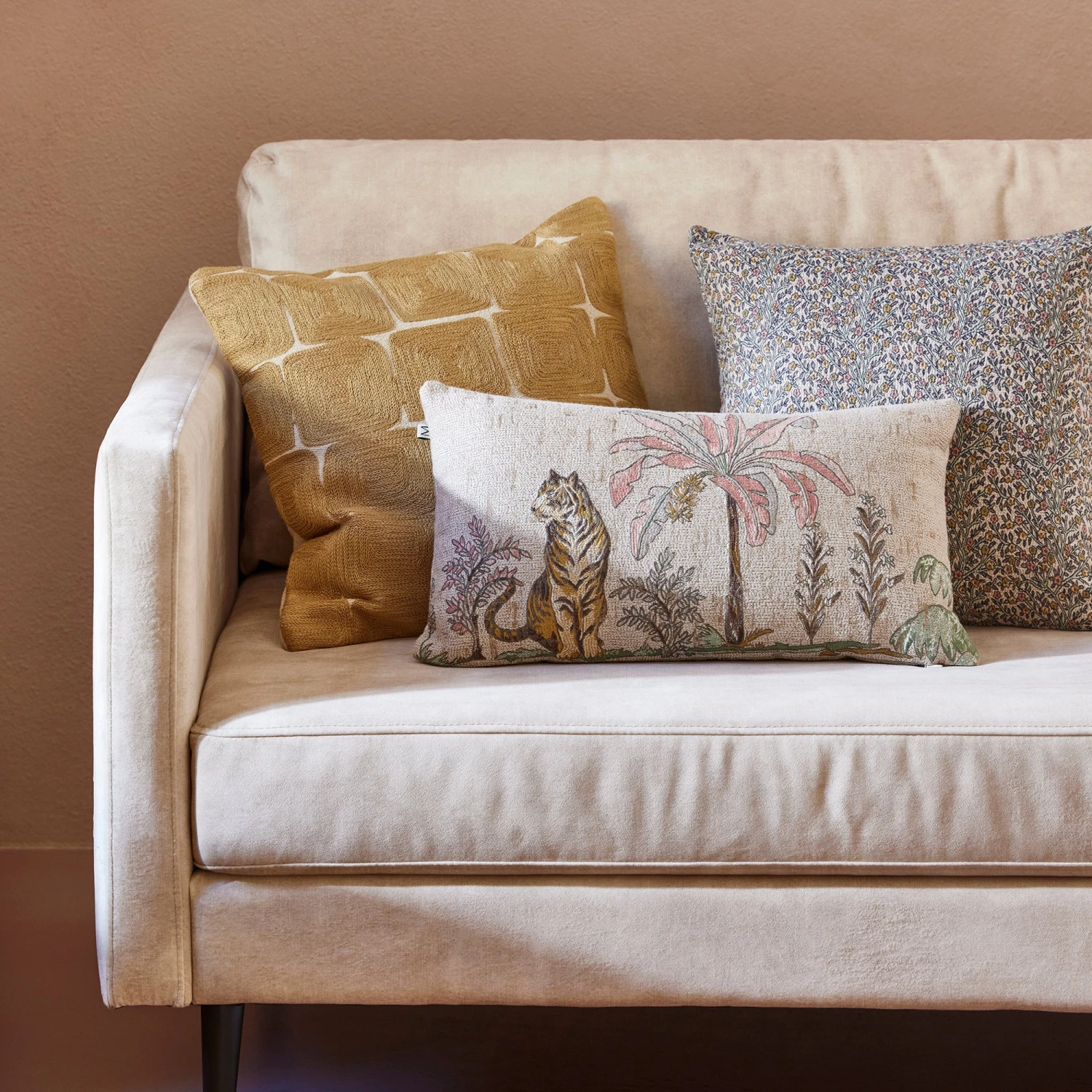 Housse De Coussin KARTY Naturel Jaune Doré 2 Housse De Coussin KARTY Naturel Jaune Doré – Image 2