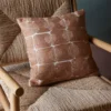 Housse De Coussin KARTY Naturel Et Terracotta