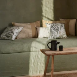 Housse De Coussin KELADY Ivoire Et Verts 12 Housse De Coussin KELADY Ivoire Et Verts -Décoration & meubles pour la maison housse de coussin KELADY 008635 NV C1 2