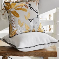 Housse De Coussin MADAGASCAR Naturel Et Ocre -Décoration & meubles pour la maison housse de coussin MADAGASCAR 007519 NJ C1 2