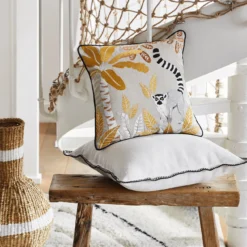 Housse De Coussin MADAGASCAR Naturel Et Ocre -Décoration & meubles pour la maison housse de coussin MADAGASCAR 007519 NJ C1 9