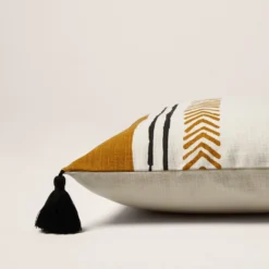 Housse De Coussin MAHDI Naturel Ocre Et Noir -Décoration & meubles pour la maison housse de coussin MAHDI 007412 J18 C1 6