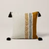 Housse De Coussin MAHDI Naturel Ocre Et Noir