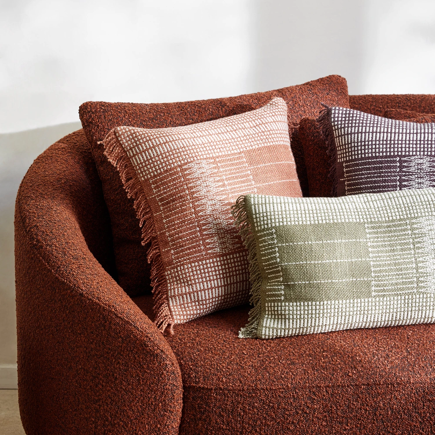 Housse De Coussin MELKI Olive Douce 3 Housse De Coussin MELKI Olive Douce – Image 3