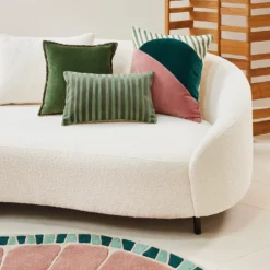 Housse De Coussin NEREE Vert Et Rose 14 Housse De Coussin NEREE Vert Et Rose -Décoration & meubles pour la maison housse de coussin NEREE 007805 VR C4 2