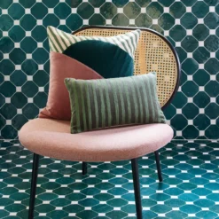 Housse De Coussin NEREE Vert Et Rose 20 Housse De Coussin NEREE Vert Et Rose -Décoration & meubles pour la maison housse de coussin NEREE 007805 VR C4 9