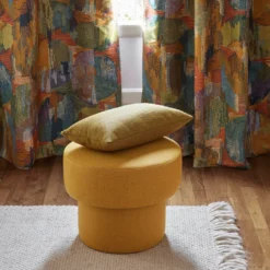 Housse De Coussin NERIO Chiné Grain De Moutarde -Décoration & meubles pour la maison housse de coussin NERIO 009003 JM CM 1