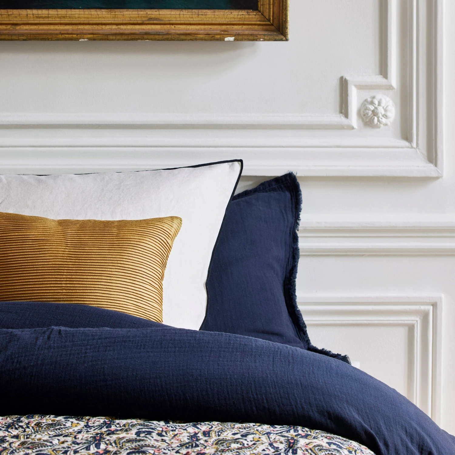 Housse De Coussin ONDINE Moutarde 3 Housse De Coussin ONDINE Moutarde – Image 3