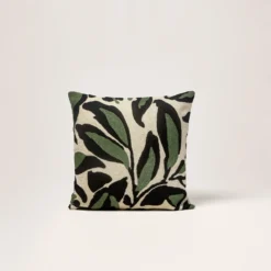 Housse De Coussin PHEODORA Ivoire Et Sauge