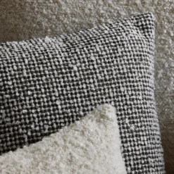 Housse De Coussin PIETRO Ivoire Et Noir