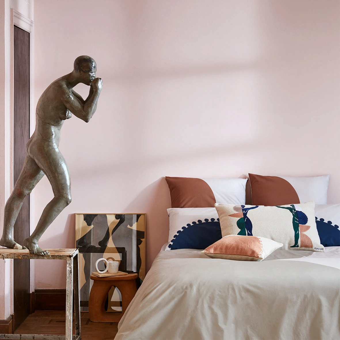 Housse De Coussin PILAR Marine Et Naturel 7 Housse De Coussin PILAR Marine Et Naturel – Image 7